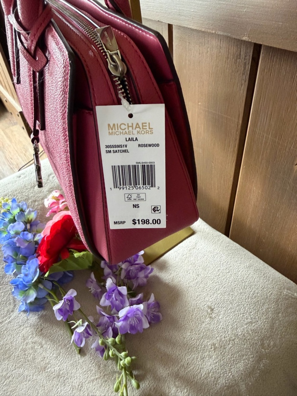 Michael Kors Laila Small Signature Logo Satchel NWT originally $280 - Picture 5 of 5